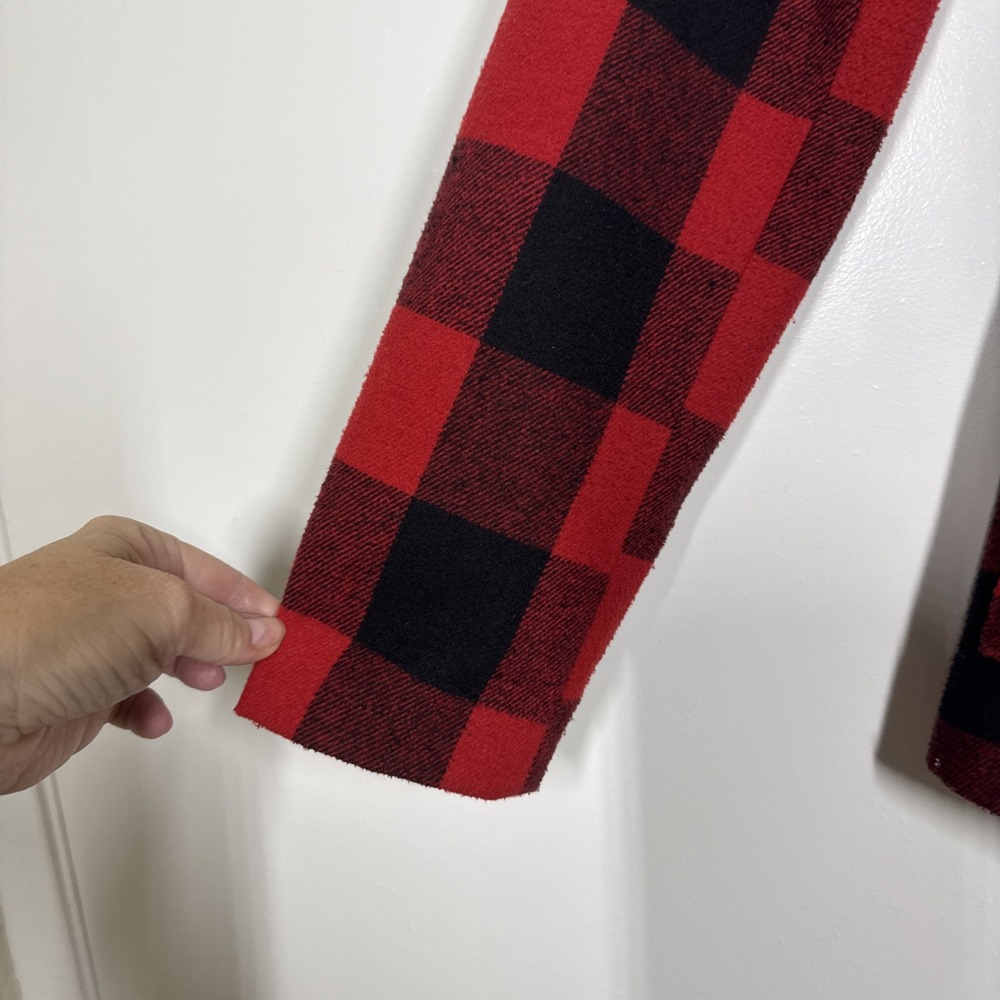 Vintage‎ Bongo Women's sz M Red Black Plaid Belted Gothic Grunge Punk Y2K - Picture 5 of 14
